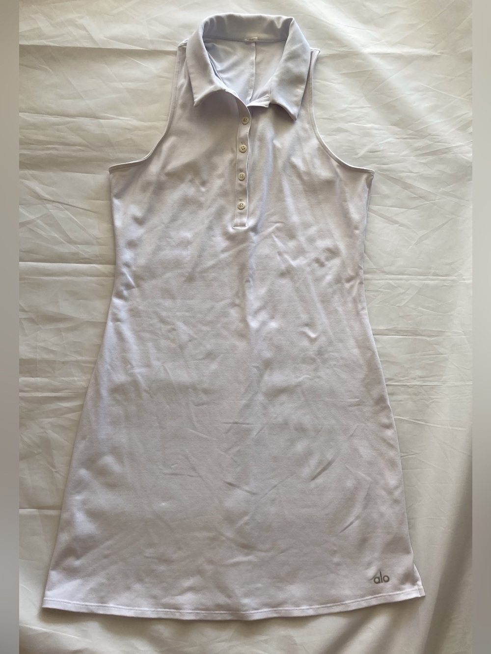 ALO YOGA ‘Charmed’ Tennis/Golf Athletic Dress-White Discontinued Style Size L